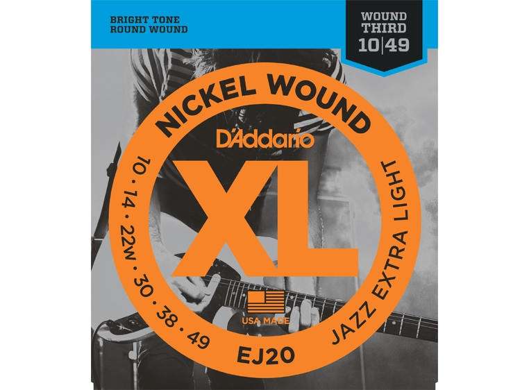 D'Addario EJ20 El. gitar strenger (010-049) (XL-Jazz XLight) 